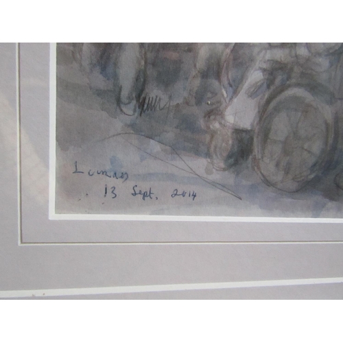 823 - Thomas Ryan Lourdes September 2014 Watercolour Approximately 7 Inches High x 8 Inches Wide Signed, T... 