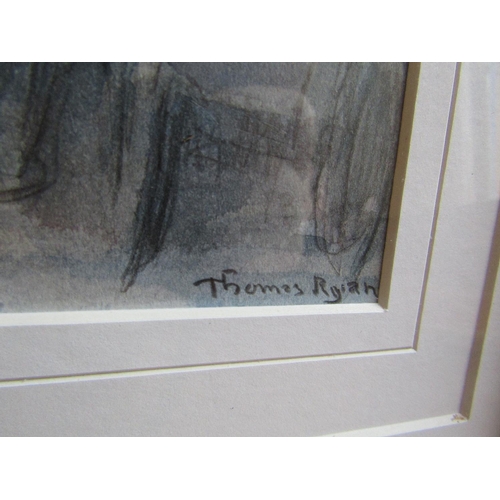 823 - Thomas Ryan Lourdes September 2014 Watercolour Approximately 7 Inches High x 8 Inches Wide Signed, T... 