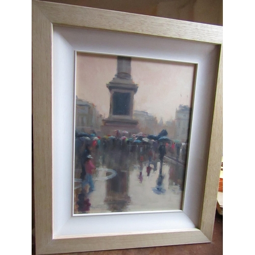 824 - Norman Teeling,  O'Connell Street, Dublin Oil on Board Signed Lower Right Approximately 20 Inches Hi... 