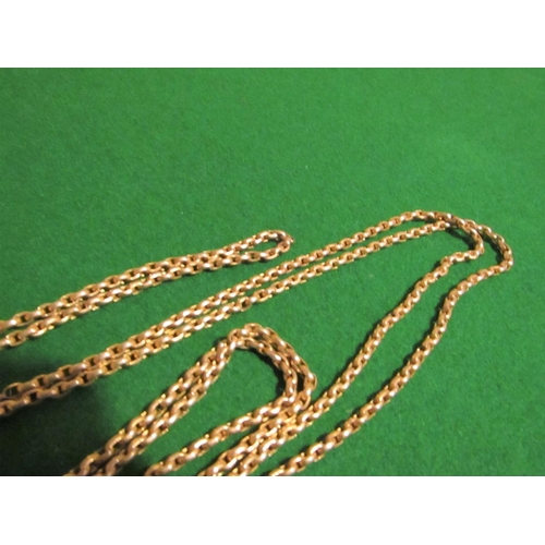 829 - Antique 9 Carat Yellow Gold Ladies Guard Chain of Good Weight Lobster Clasp 60 Inches Long Well Deta... 