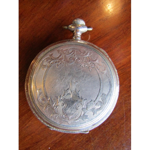 883 - Hamilton 9 Carat Gold Cased Pocket Watch with Engraved Back Hinged Case