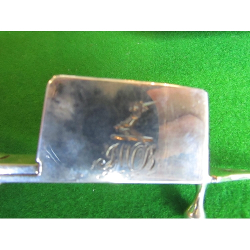 892 - Antique Silver Candle Wick Snuffer with Ancestral Crest Good Original Condition