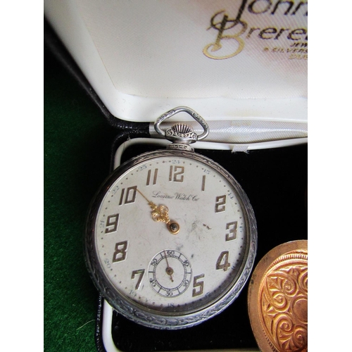 895 - Locarno Half Hunter Pocket Watch with Gilt Metal Sovereign Case Hinged Cover