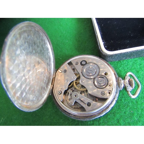 895 - Locarno Half Hunter Pocket Watch with Gilt Metal Sovereign Case Hinged Cover