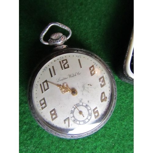 895 - Locarno Half Hunter Pocket Watch with Gilt Metal Sovereign Case Hinged Cover