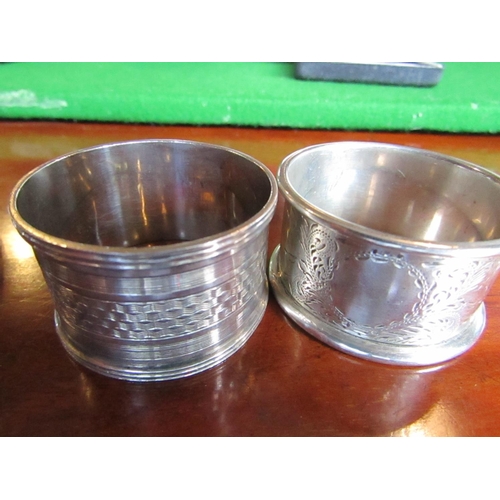 896 - Four Solid Silver Napkin Rings