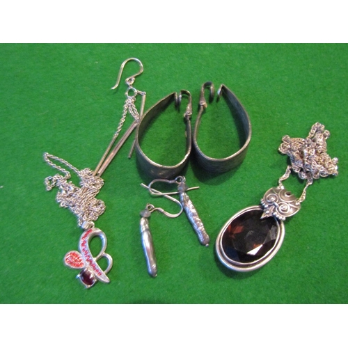 905 - Various Silver Mounted Ladies Jewellery including Necklace and Pendants etc