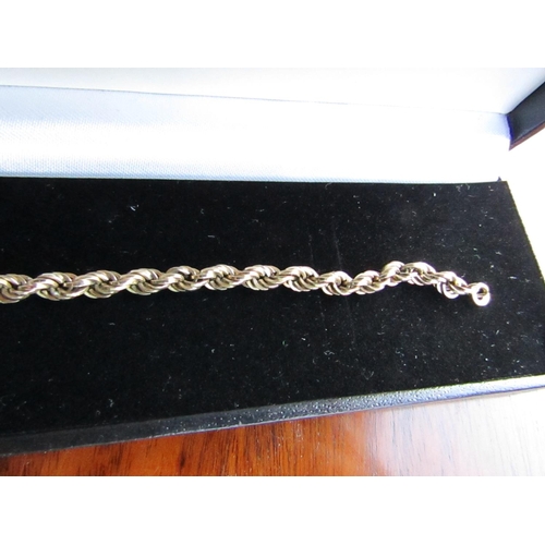 945 - 9 Carat Yellow Gold Rope Motif Ladies Bracelet