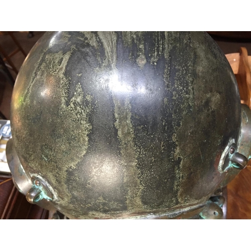 949 - Deep Sea Divers Helmet Engraved Siebe German & Co London Approximately 20 Inches High with Presentat... 