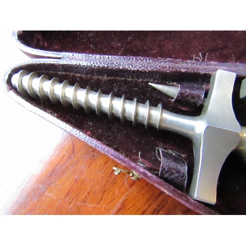 95 - Antique Champagne Bottle Tap with Corkscrew Mechanism contained within Original Case