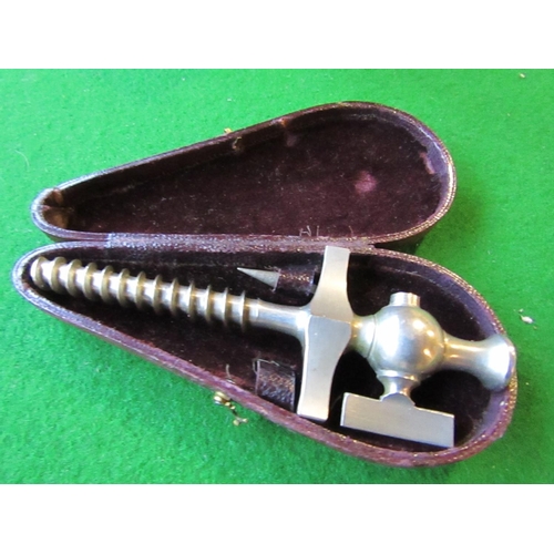 95 - Antique Champagne Bottle Tap with Corkscrew Mechanism contained within Original Case