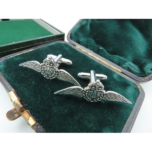 962 - Pair of Solid Silver RAF Gentleman or Ladies Cuff Links