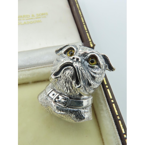 971 - Dog Motif Solid Silver Ladies Brooch