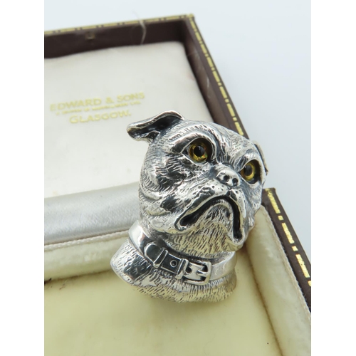 971 - Dog Motif Solid Silver Ladies Brooch