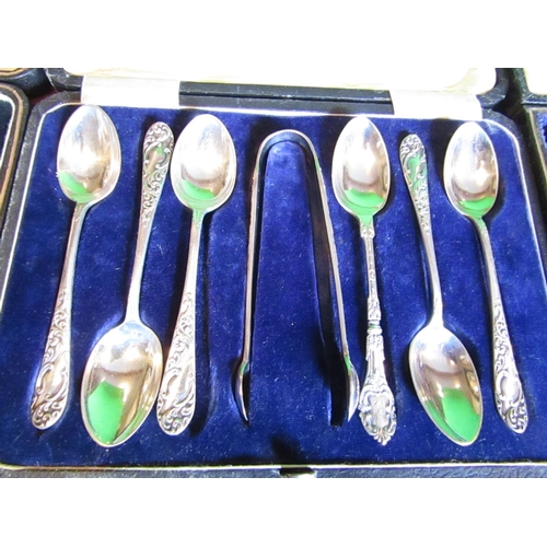 979 - Three Silver Plated Antique Cutlery Sets As Photographed