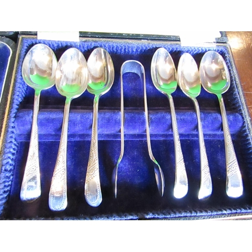 979 - Three Silver Plated Antique Cutlery Sets As Photographed