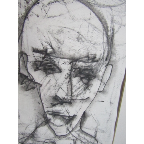 983 - John Kingerlee Drawing Self Portrait Signed with Monogram Lower Left Approximately 14 Inches High x ... 