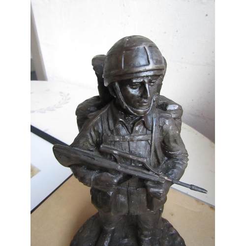 985 - Army Presentation Sculpture Irish Approximately 13 Inches High