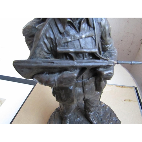 985 - Army Presentation Sculpture Irish Approximately 13 Inches High