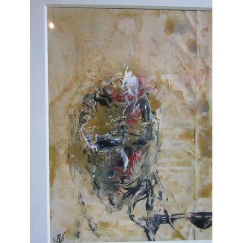 987 - John Kingerlee Abstract Composition Oil on Board Signed with Monogram Lower Left Approximately 8 Inc... 