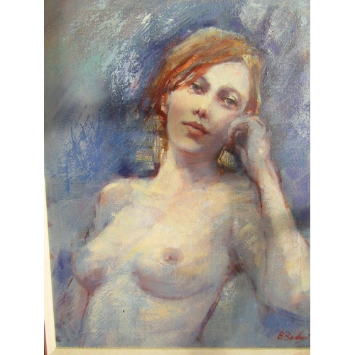 989 - Russian School Signed Bohavslav The Artist's Model Oil on Canvas Approximately 20 Inches High x 16 I... 