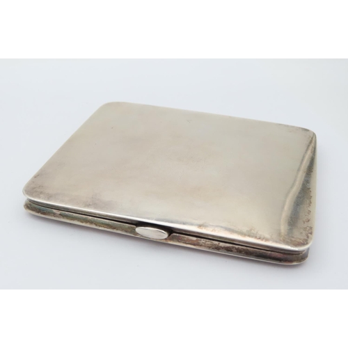 112 - Solid Silver Cigarette Case Hallmarked Charles S Green and Co. Dated 1942