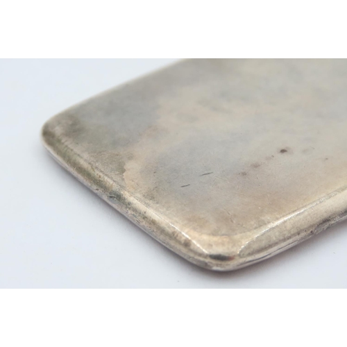 113 - Solid Silver Card Case Victorian Hallmarked Walker and Hall Dated 1901