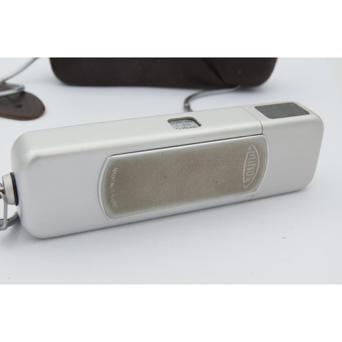 119 - Minox B Miniature Spy Camera with Leather Case and Metal Buttonhole Lanyard Together with Original O... 