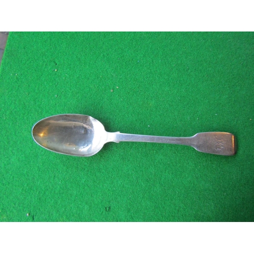 135 - Two Irish Antique Solid Silver Spoons Fiddle Pattern Each Approximately 6 Inches Long