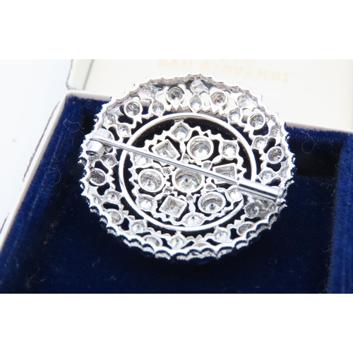 144 - 18 Carat White Gold Mounted Ladies Diamond Brooch Vintage Total Diamond Weight Approximately 5 Carat... 