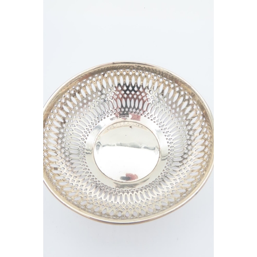 172 - Solid Silver Bon Bon Dish Circular Form with Pierced Decoration Hallmarked Joseph Gloster Dated 1912... 