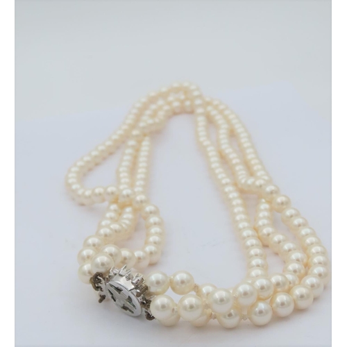 190 - Two Ladies Pearl Strand Cultured Pearl Bracelet and Pearl Necklace with Another Three Items in Lot w... 