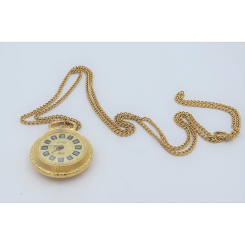 191 - Three Ladies Vintage Brooches Contained within Presentation Case and Pendant Watch Gold Filled on Go... 