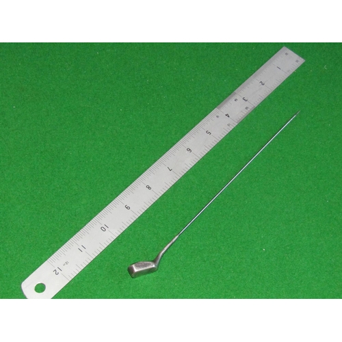 208 - Golf Motif Novelty Cocktail Stirrer with Hallmarks to Club Approximately 8 Inches Long