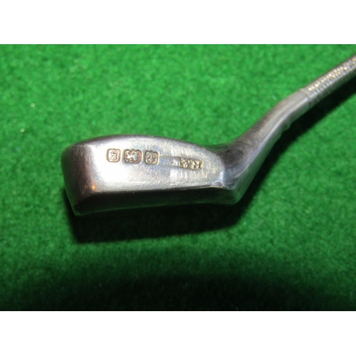 208 - Golf Motif Novelty Cocktail Stirrer with Hallmarks to Club Approximately 8 Inches Long