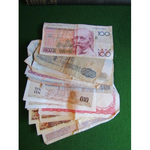 210 - Circular Tin Box of Various Coins with Quantity of Bank Notes As Photographed