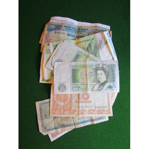 210 - Circular Tin Box of Various Coins with Quantity of Bank Notes As Photographed