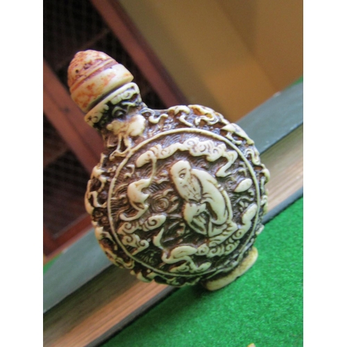 226 - Oriental Snuff Bottle with Stopper Approximately 3 Inches High