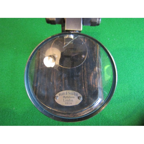 238 - Adjustable Arm Bronze Mounted Desk Magnifying Glass by Watts & Sons Ltd Opticians Approximately 10 I... 