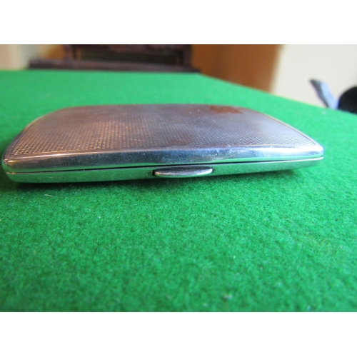 480 - Solid Silver Cigarette Case with Gilded Interior Edwardian Hallmarks for Deakin and Francis Dated 19... 
