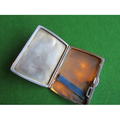 480 - Solid Silver Cigarette Case with Gilded Interior Edwardian Hallmarks for Deakin and Francis Dated 19... 