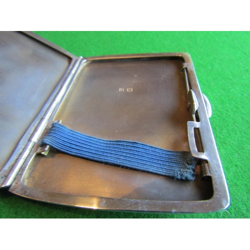 480 - Solid Silver Cigarette Case with Gilded Interior Edwardian Hallmarks for Deakin and Francis Dated 19... 