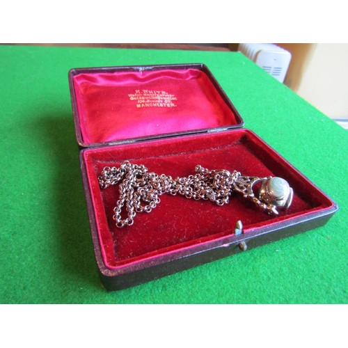 481 - Four Stone Pendant Seal on Gold Chain