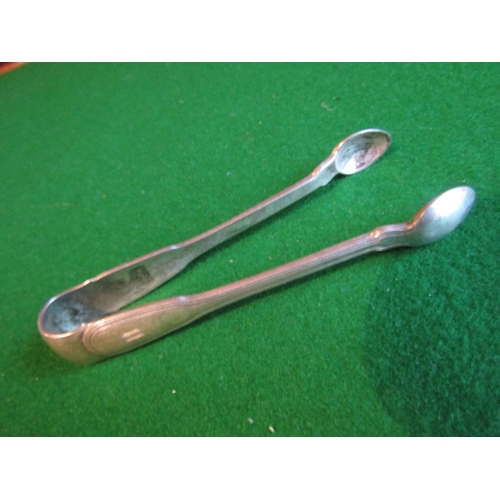 482 - Two Pairs of Solid Silver Sugar Tongs Each Approximately 5 Inches High