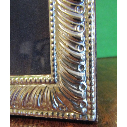 490 - Pair of Solid Silver Rectangular Form Table Top Photograph Frames with Gadrooned Decoration Each App... 