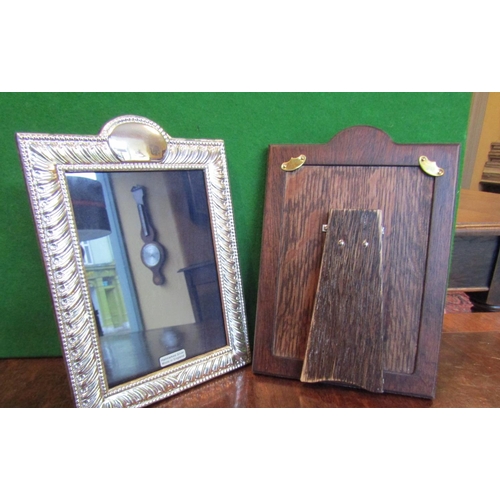 490 - Pair of Solid Silver Rectangular Form Table Top Photograph Frames with Gadrooned Decoration Each App... 