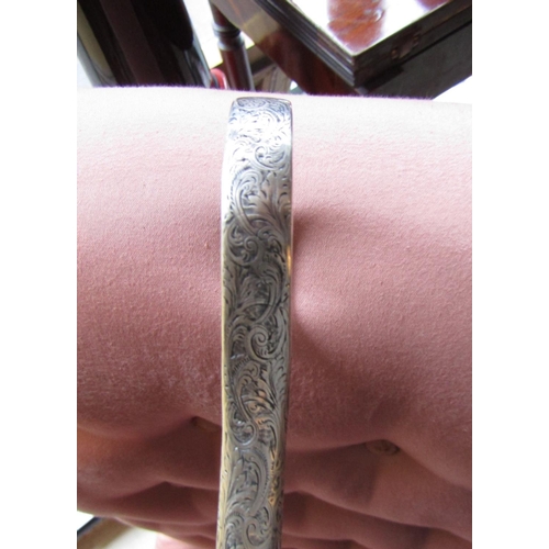 493 - Unusual Antique Solid Silver Handle Ladies Silk Covered Parasol Good Original Condition with Engrave... 