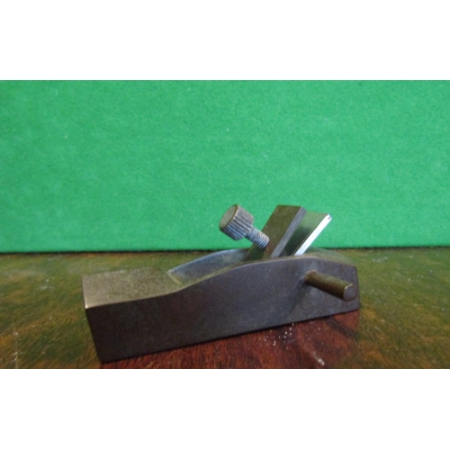 495 - Bronze Apprentice Woodworkers Plane of Neat Size Approximately 3 Inches Wide Good Original Condition