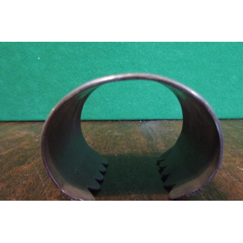 498 - Antique Silver Ladies Cuff Bracelet with Incised Decoration