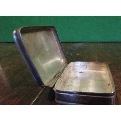 500 - Solid Silver Pill Box Hinged Cover with Engraved Decoration
